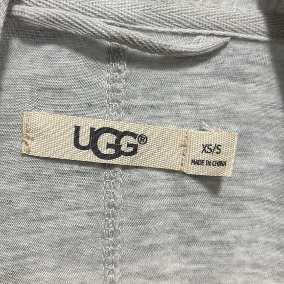 Ugg light gray heathered viscose spandex robe oversized XS/S - Picture 2 of 11